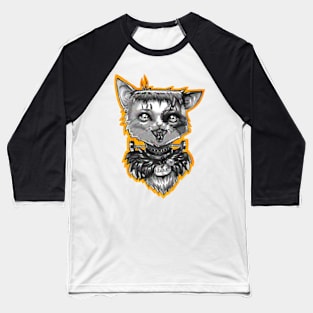 Franki the Frankenstein's Monster Cat Grey Baseball T-Shirt